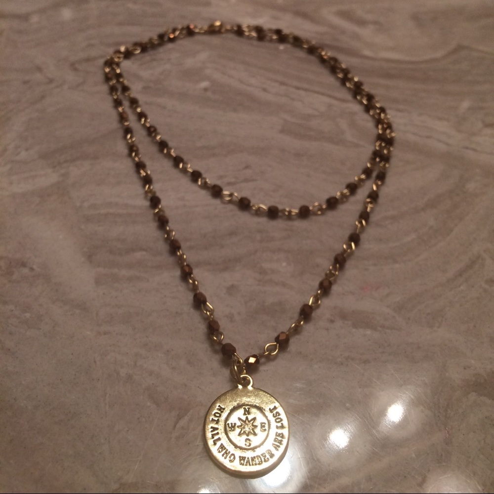 Clear Chain Necklace w/ Silver Charm - Picture 2 of 3
